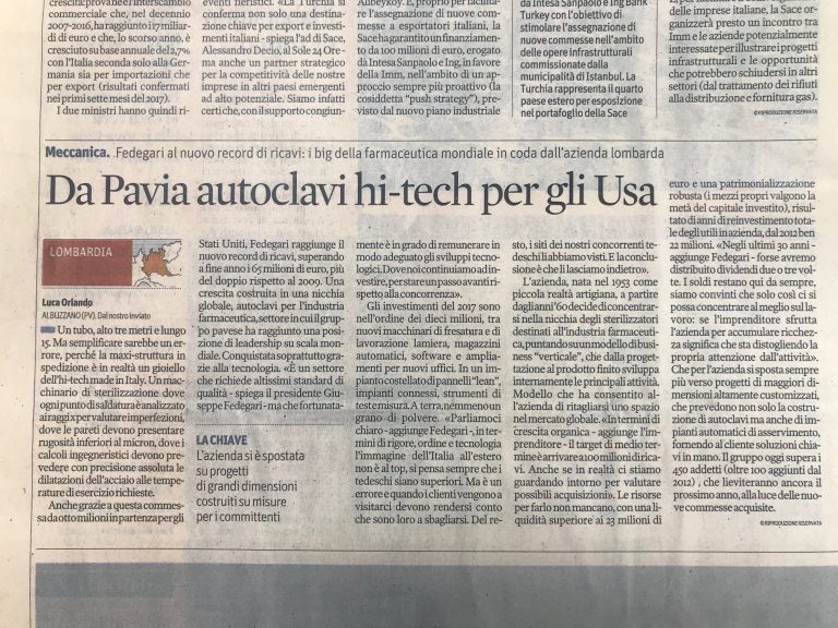 Fedegari_sole24ore